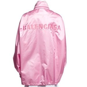 Balenciaga pink oversized windbreaker size 36